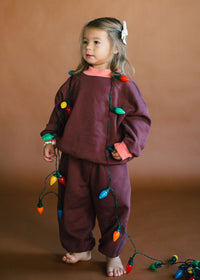 Julian Toddler Set - Deep Plum