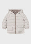 Aiden Stripe Quilted Coat - Heather Latte