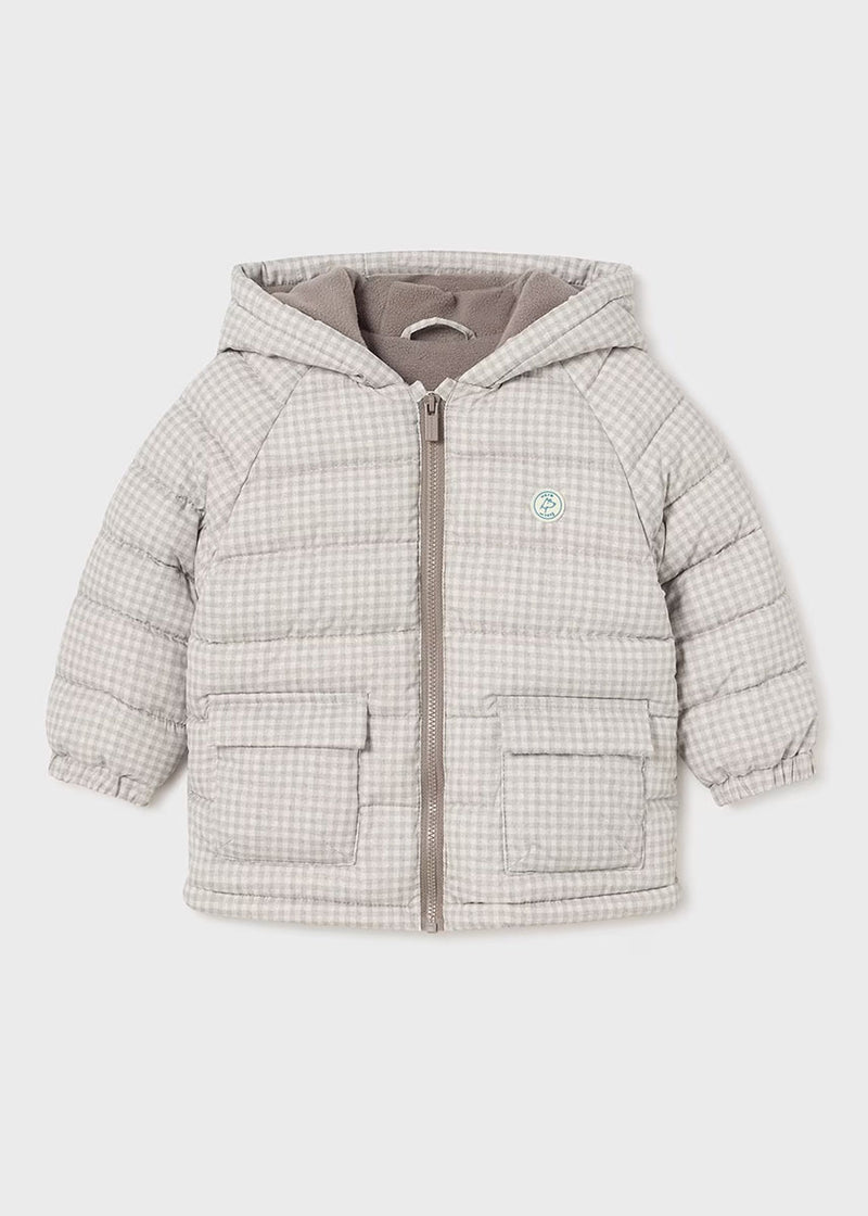 Aiden Stripe Quilted Coat - Heather Latte