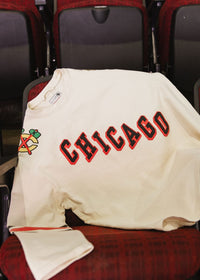 Blackhawks Hockey Jersey Tee - Cream