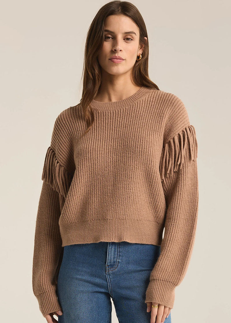 On The Fringe Sweater - Campfire