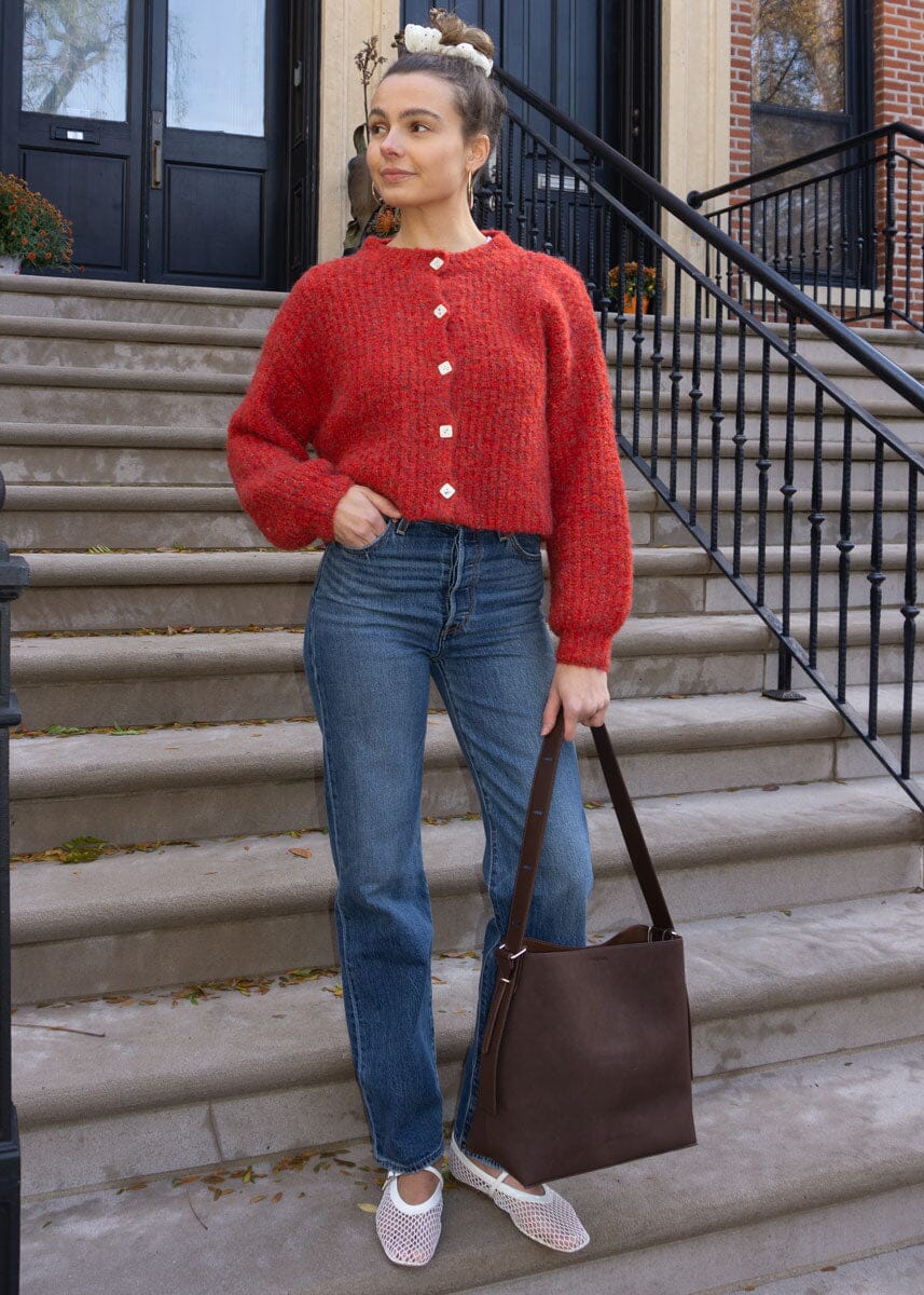 Rachel Oversized Cardigan - Red