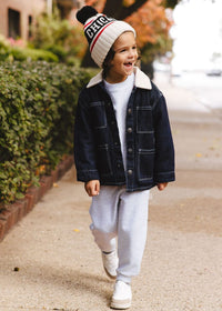 Youth Mad Hatter Chicago Varsity Beanie - Black & Red