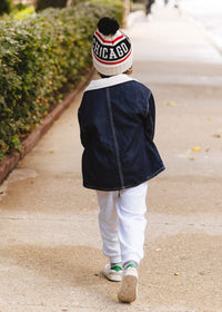 Youth Mad Hatter Chicago Varsity Beanie - Black & Red