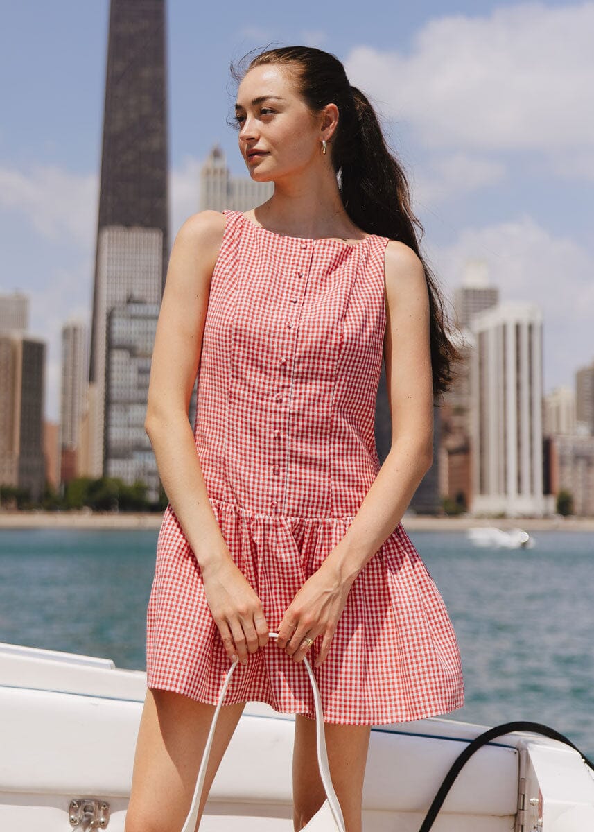 Marieka Mini Dress - Red Gingham