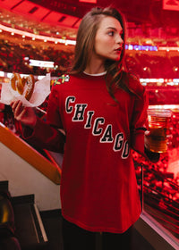 Blackhawks Hockey Jersey Tee - Red