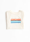 Chicago Retro Stripe Youth Tee - Red & Blue Combo