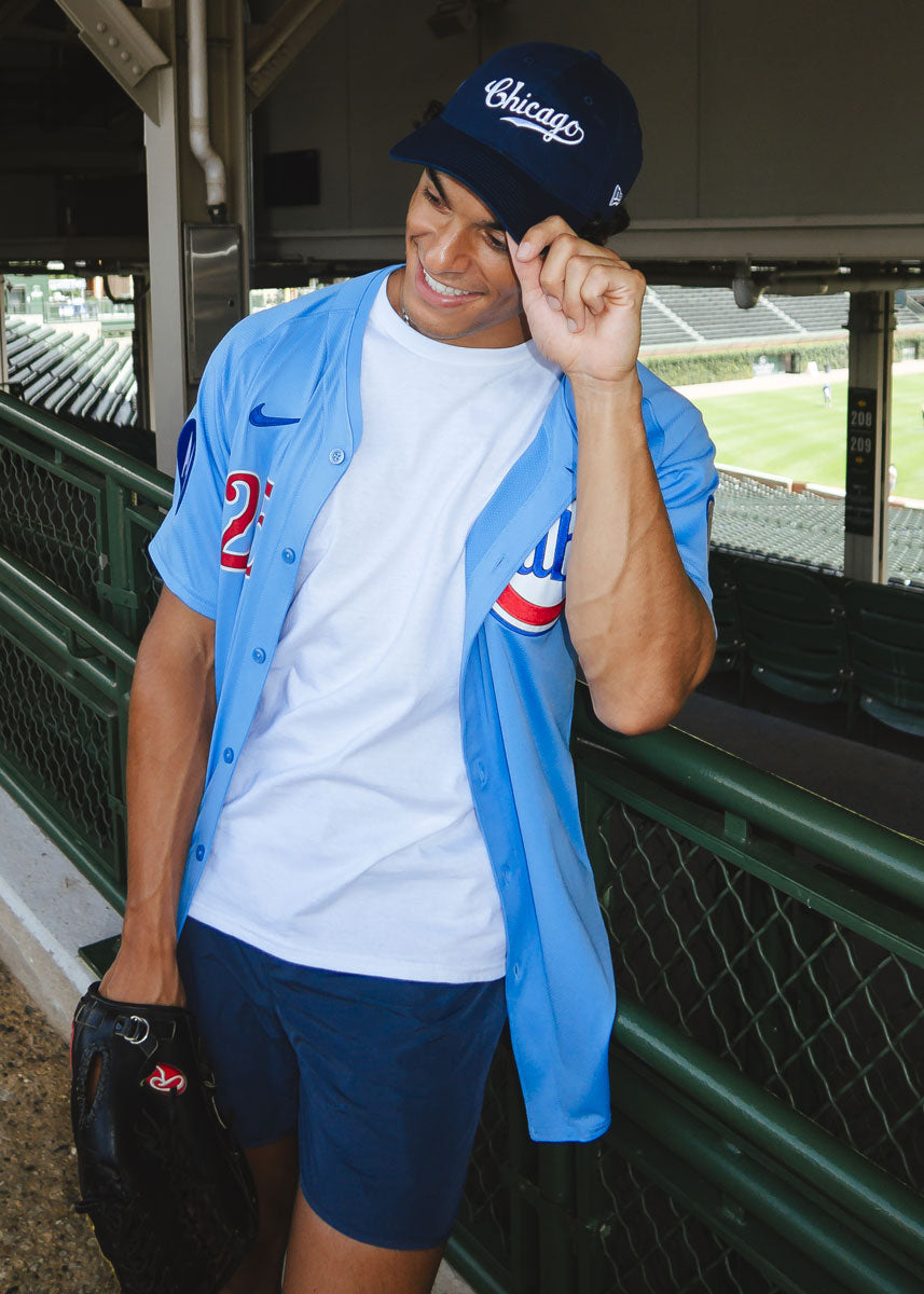 Chicago Cubs Vintage Logo Dad Hat - Navy