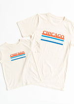Chicago Retro Stripe Toddler Tee - Red & Blue Combo