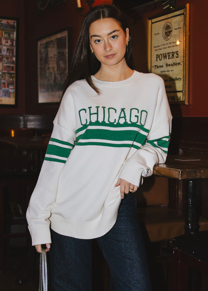 Chicago Stripe Stack Oversized Sweater