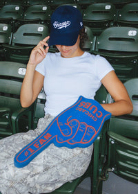 Chicago Cubs Vintage Logo Dad Hat - Navy