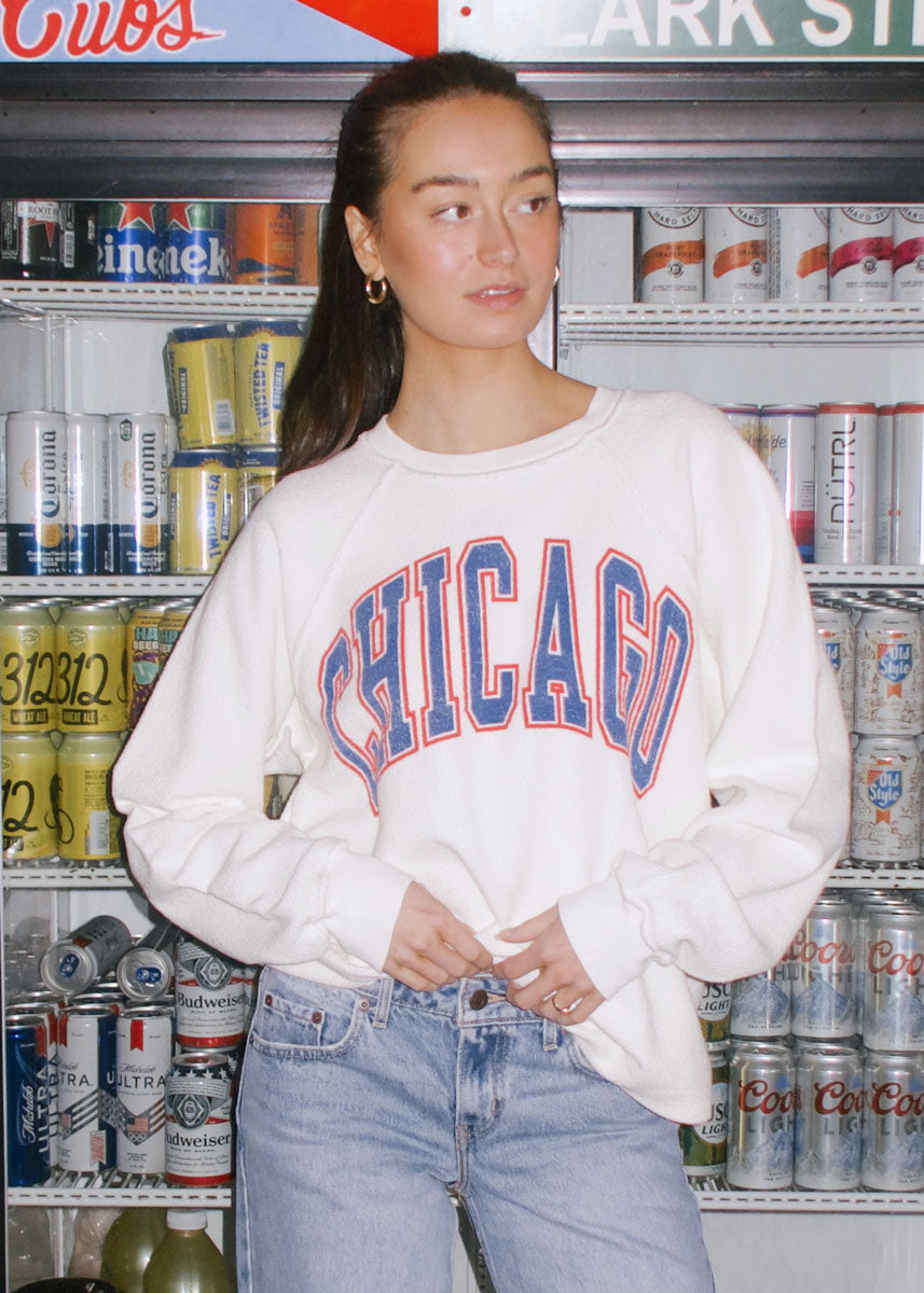 Chicago Varsity Reverse Weave Classic Crew Sweatshirt