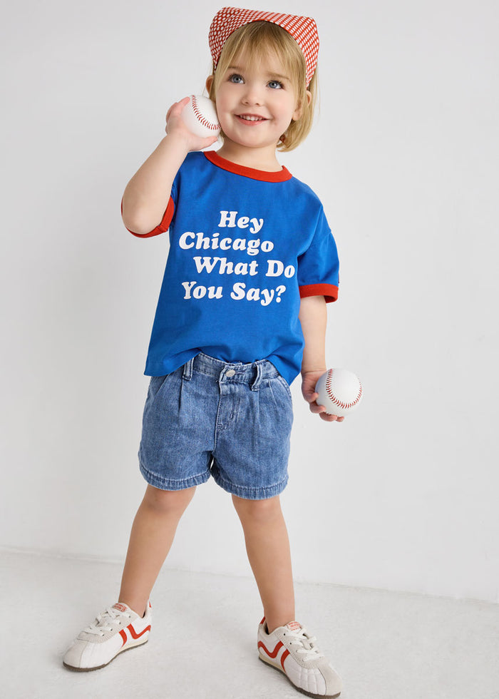 Hey Chicago Oversized Ringer Tee