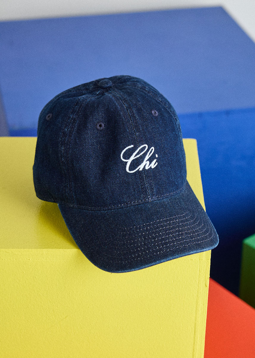 Youth Chi Embroidered Dad Hat - Dark Denim
