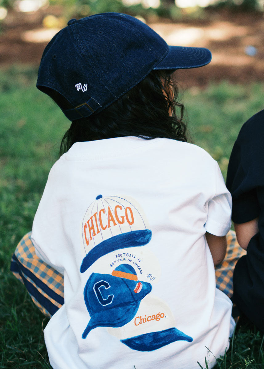 Youth Chi Embroidered Dad Hat - Dark Denim