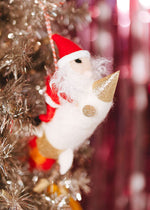 Rocket Santa Ornament