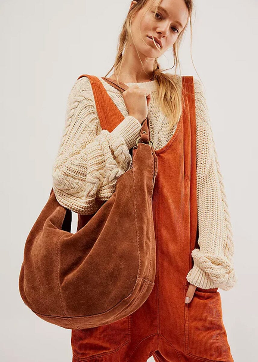 Roma Suede Tote - Rust