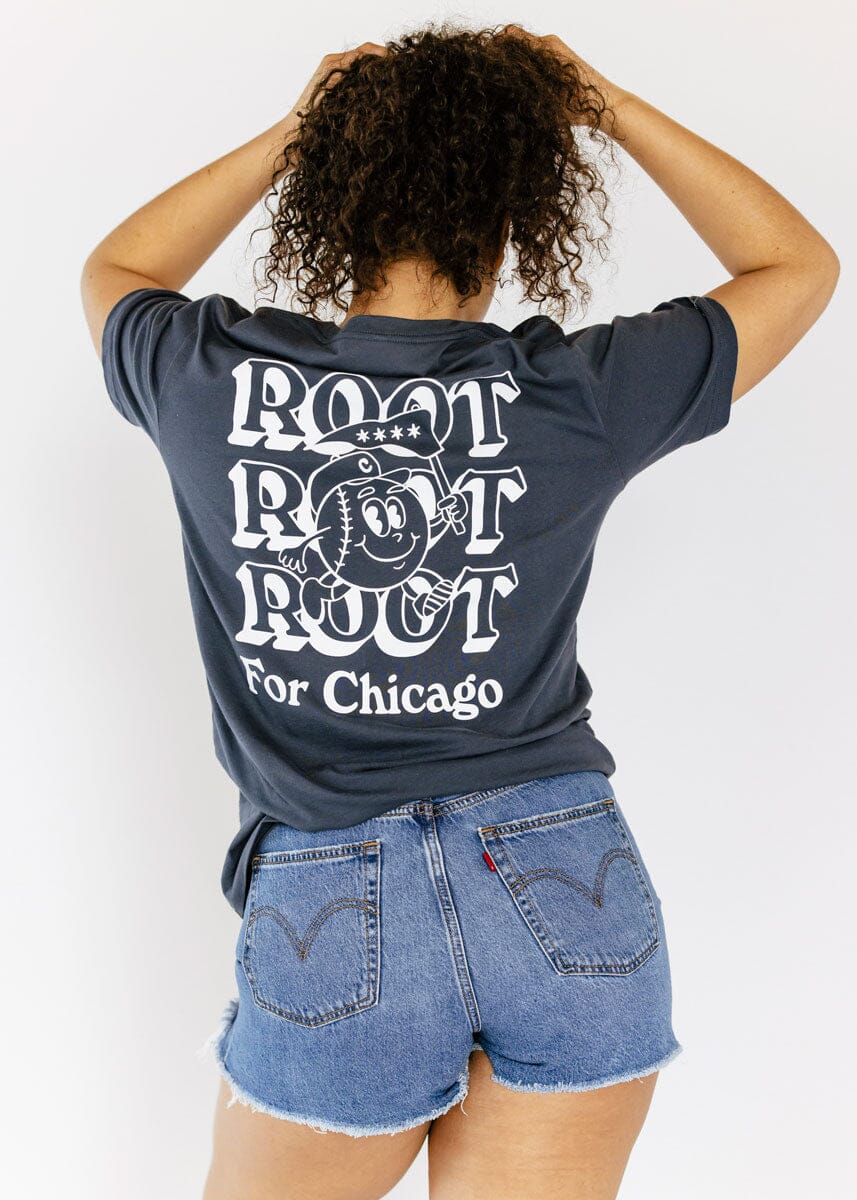 Root, Root, Root For Chicago T-Shirt – Vintage Navy – Alice & Wonder