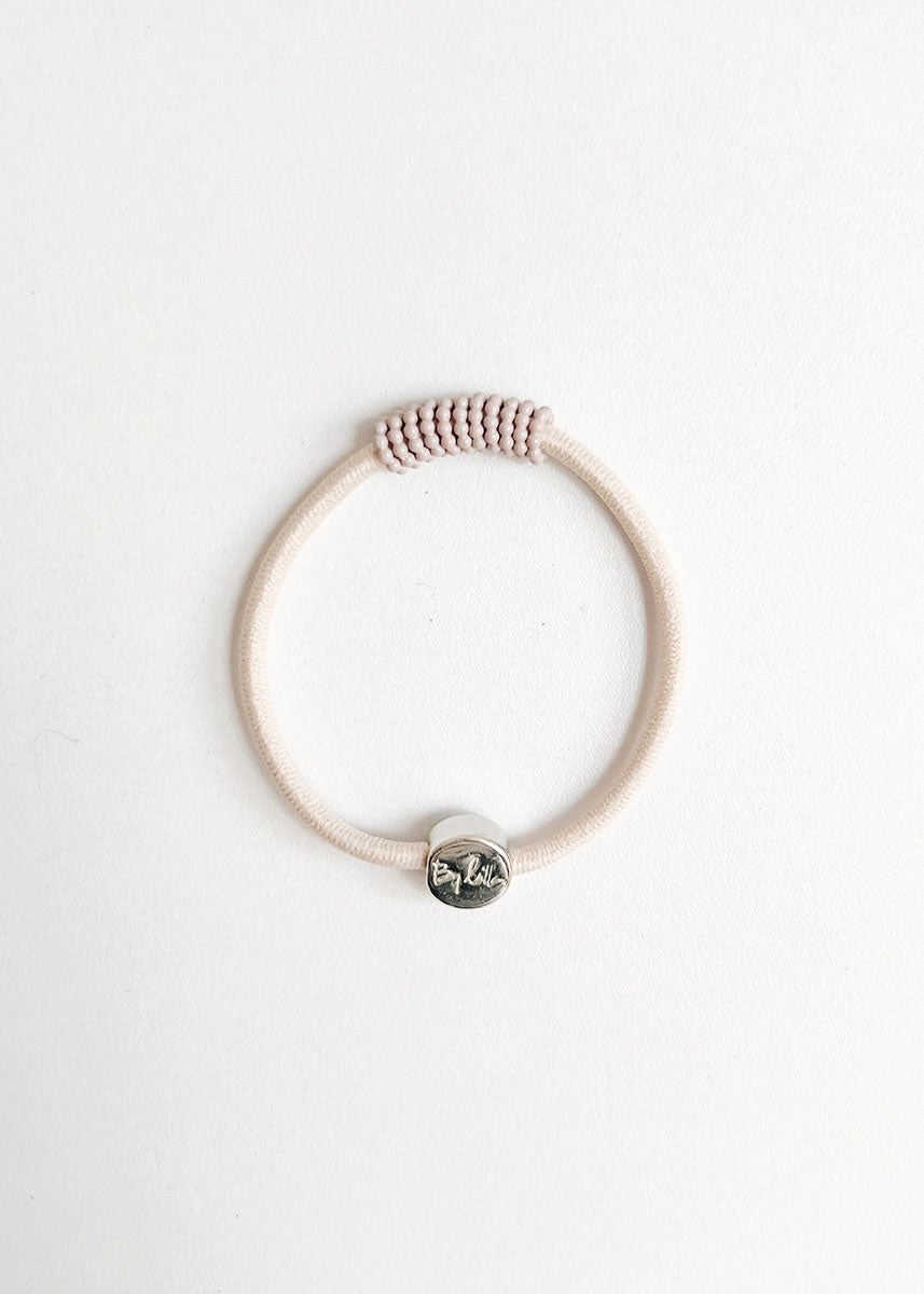 Single Enamel Hair Tie Bracelet - Shaker Sand Dollar
