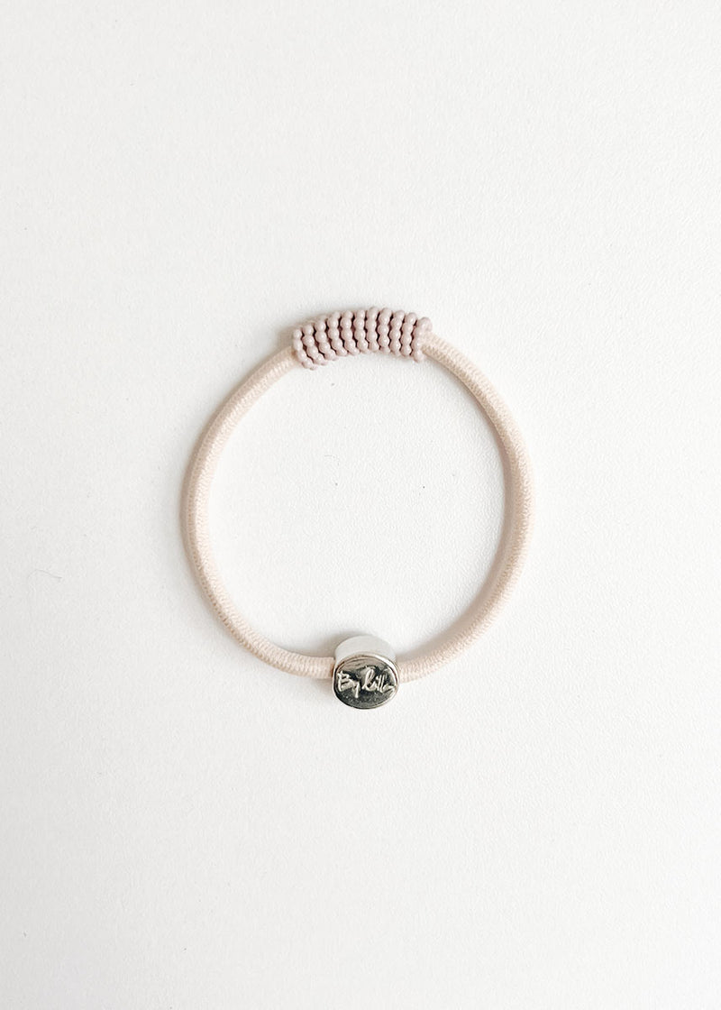 Single Enamel Hair Tie Bracelet - Shaker Sand Dollar