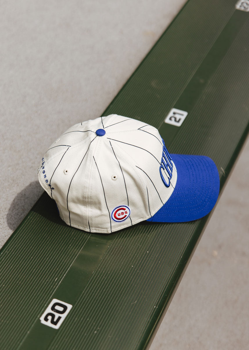 Chicago Cubs Pinstripe Puff Hat - Royal