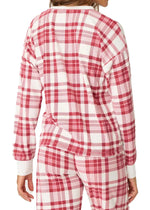 Full Of Holiday Spirit Top - Ivory Plaid