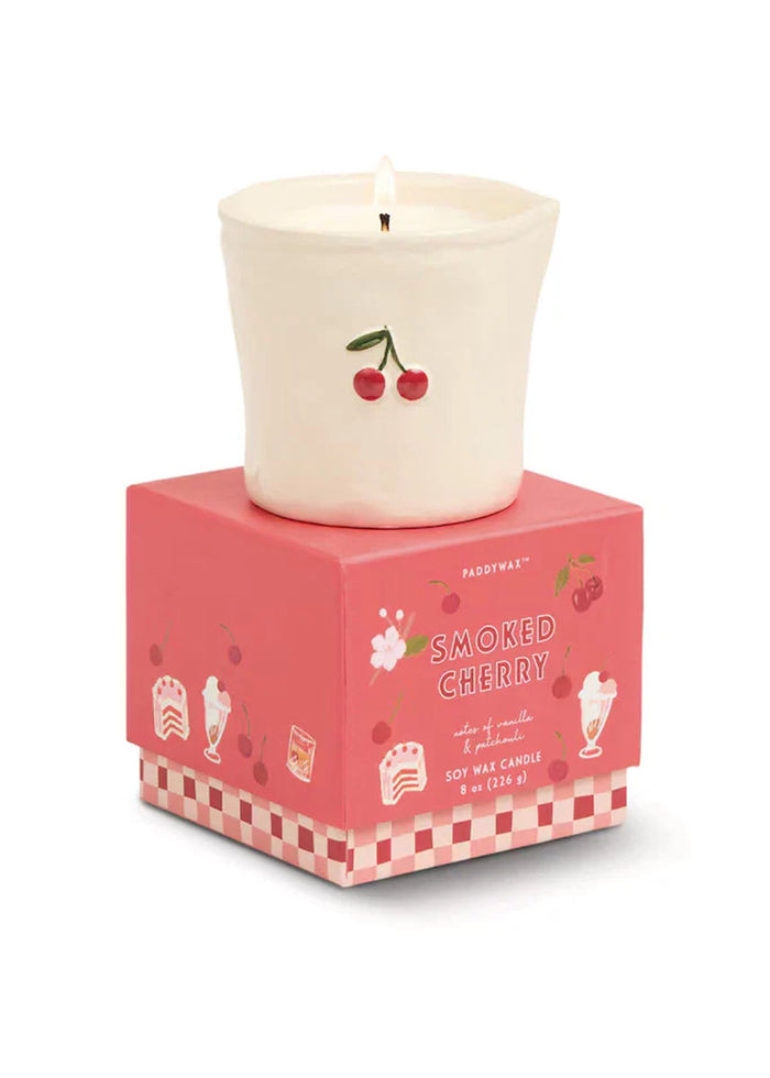 Bistro Cherry Ceramic Candle - Smoked Cherry - 8oz.