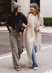 Mad Hatter Faux-Fur Headband - Steel Blue