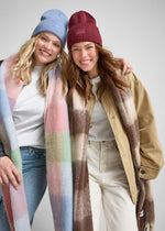 Mad Hatter Oversized Blanket Scarf - Pink/Green Multi