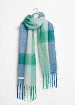 Mad Hatter Oversized Blanket Scarf - Blue-Multi