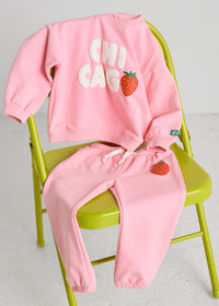 Chicago Strawberry Terry Oversized Sweatsuit Set