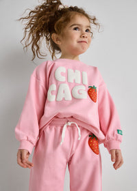 Chicago Strawberry Terry Oversized Sweatsuit Set
