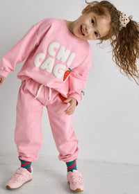Chicago Strawberry Terry Oversized Sweatsuit Set