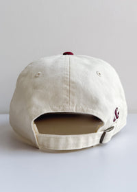 Chicago Script Baseball Cap - Ivory & Burgundy