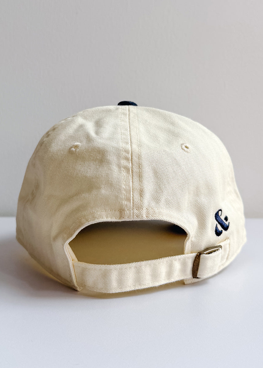 Chicago Script Baseball Cap - Ivory & Navy