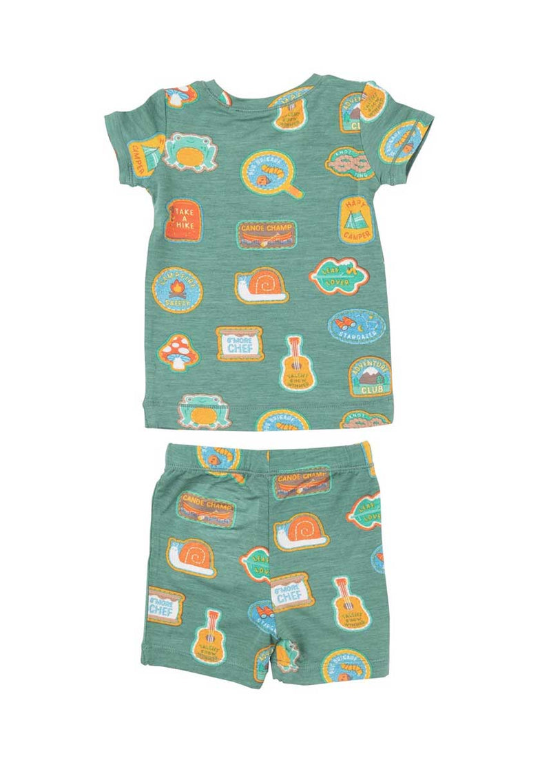 2-Piece Pajama Shorts Set - Camp Patches