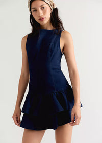 Slow Burn Denim Mini Dress - Ultramarine Wash