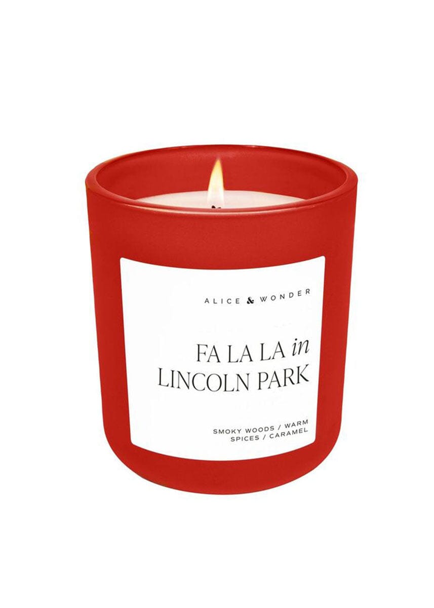 Fa La La In Lincoln Park Soy Candle - Red 15oz