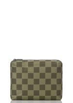 Small Checkmate Pouch - Limu On Olive