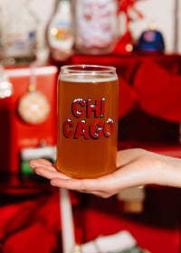 Chicago Snow Can Glass