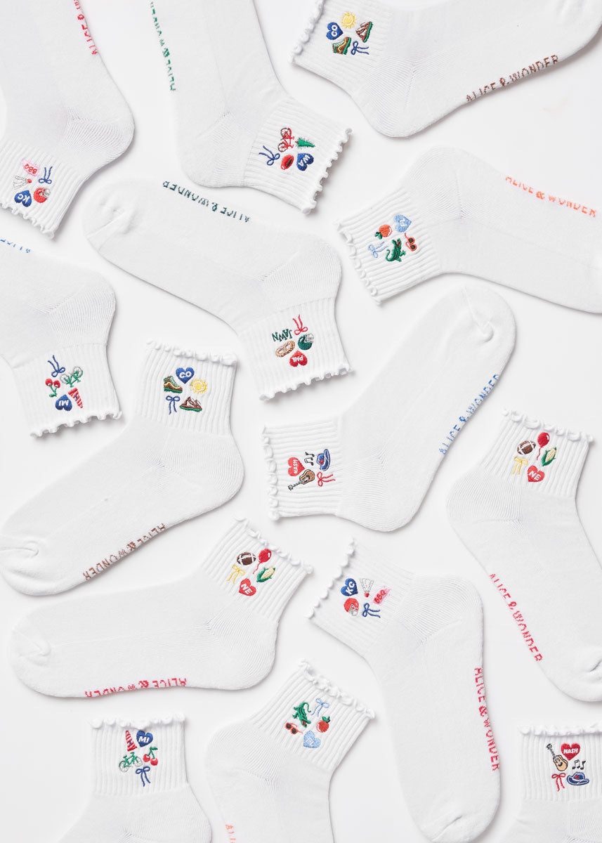 Michigan Icons Ruffle Sock
