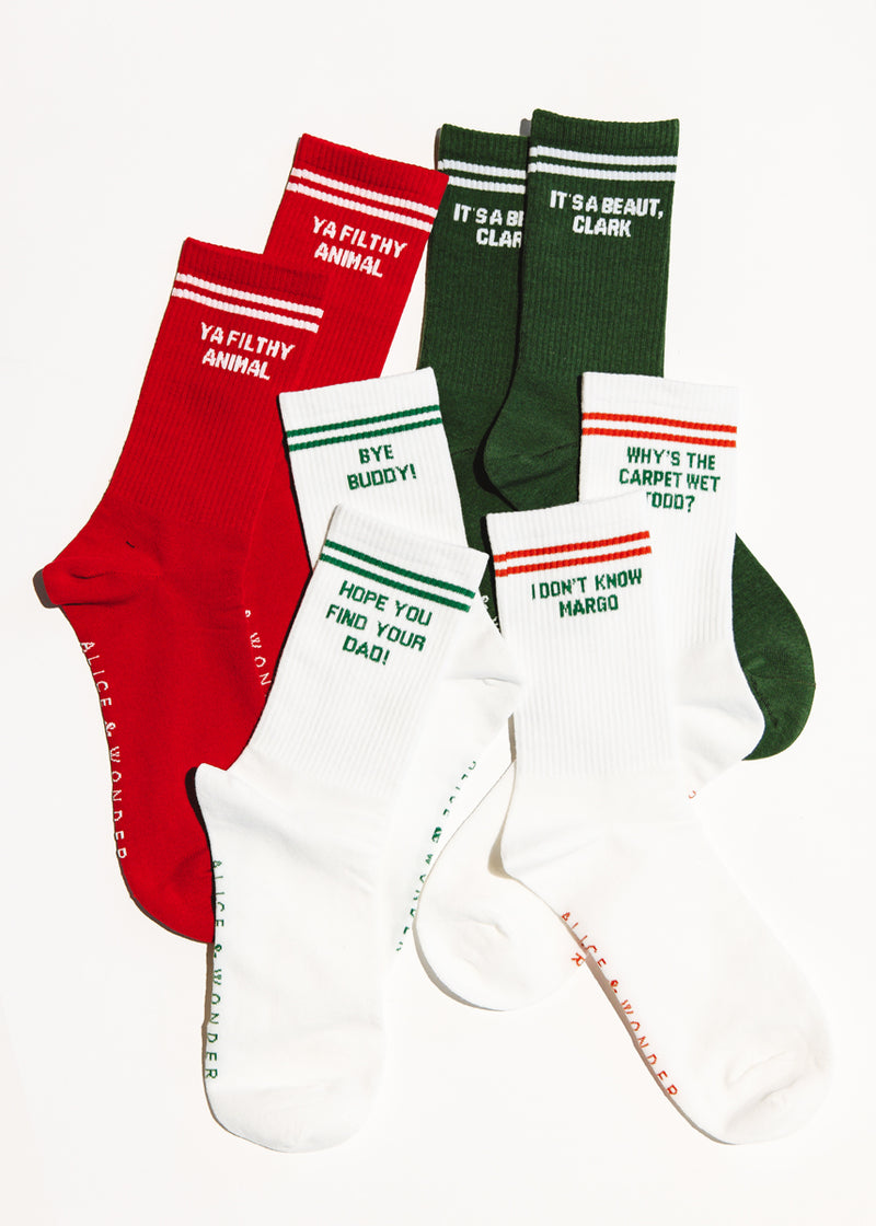 Ya Filthy Animal Long Crew Socks - Red