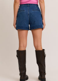 Beck Pleated Denim Shorts