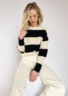 Fresca Stripe Sweater - Black