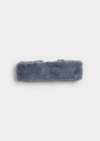 Mad Hatter Faux-Fur Headband - Steel Blue