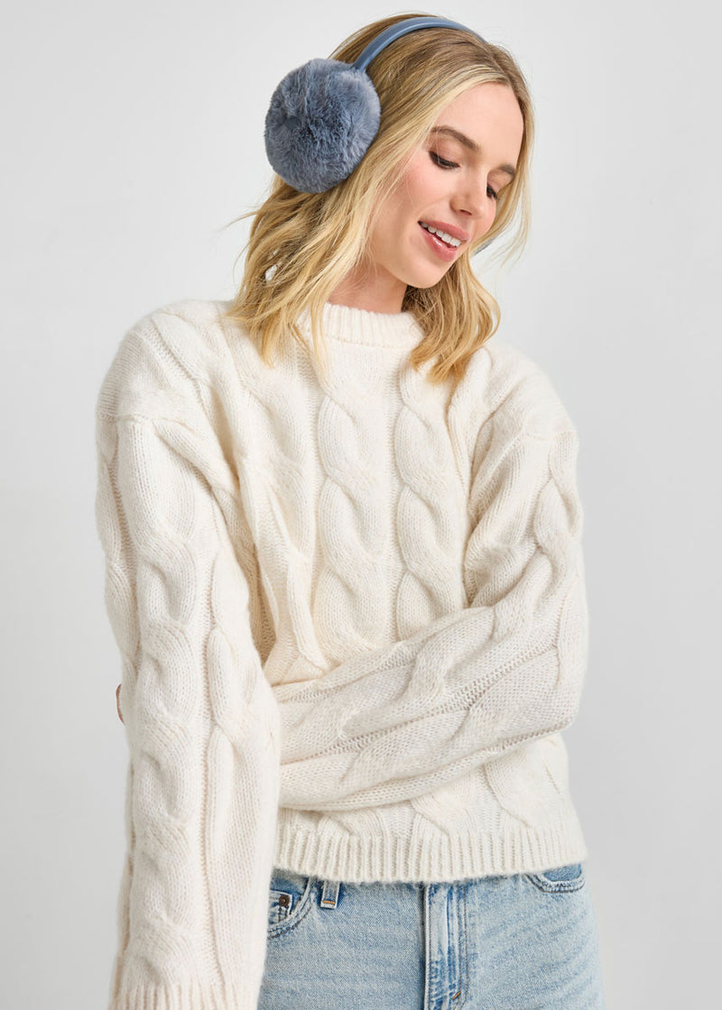 Mad Hatter Faux-Fur Earmuff - Steel Blue