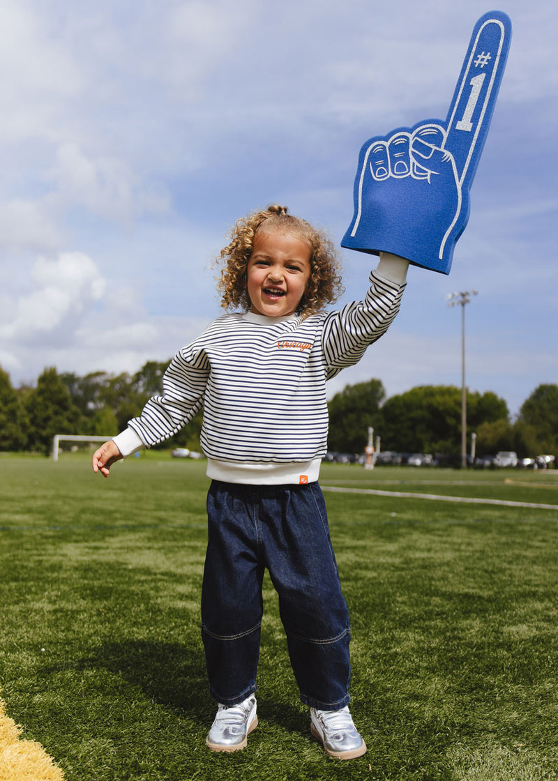 Chicago Football Striped Patch Sweatshirt