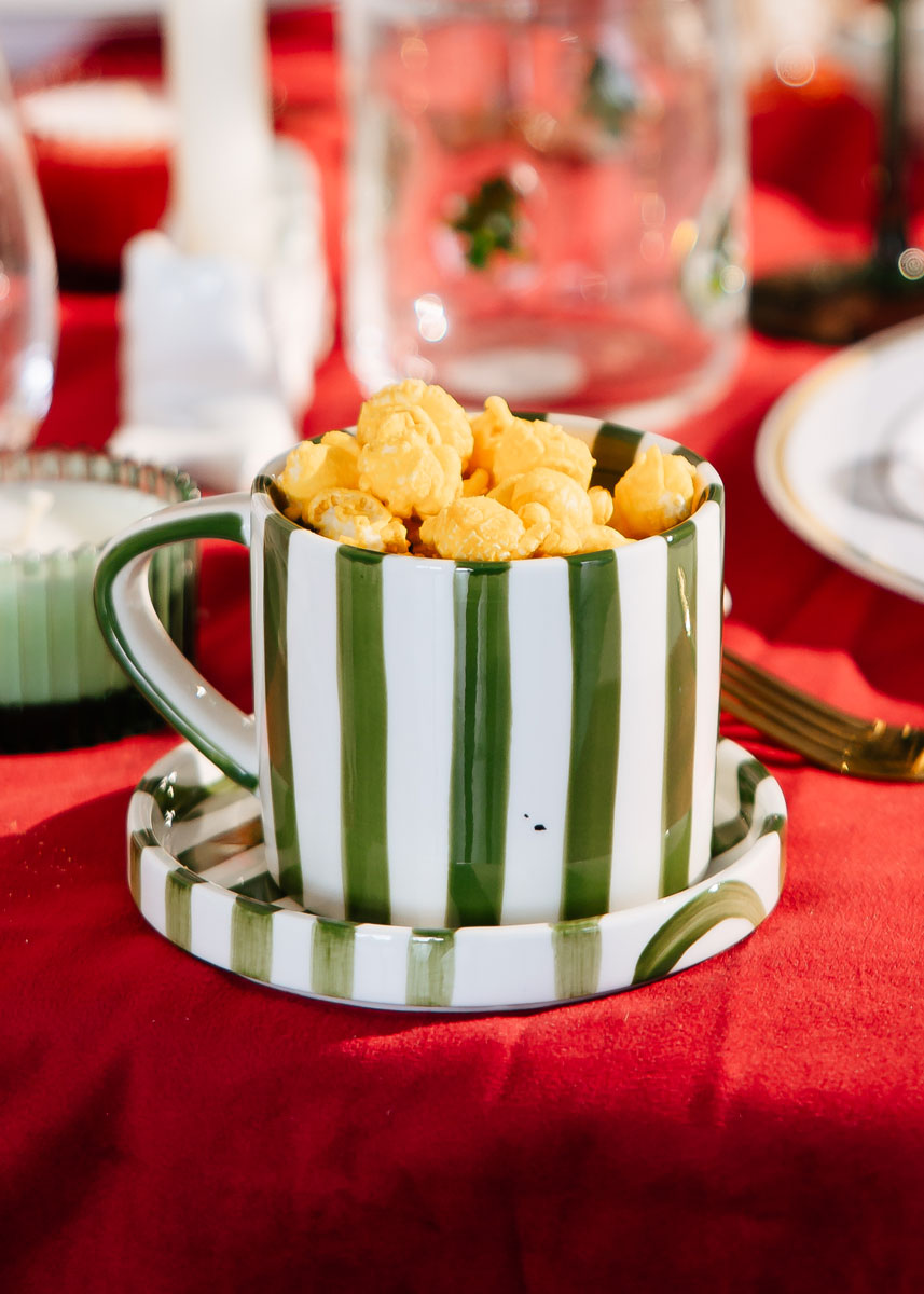 Tratto Cafe Cup & Saucer Set - Matcha Stripe