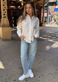 Lexi Mid Rise Bowed Straight - Aries