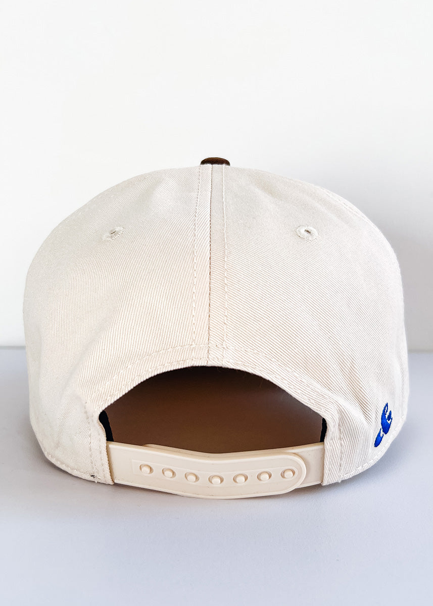 Chicago Puff Baseball Cap - Royal & Brown Suede